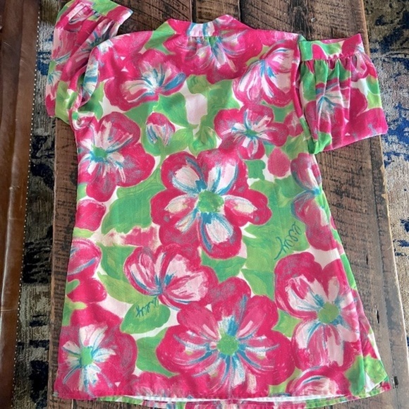 Lilly Pulitzer pink floral tunic top size 4 - Picture 10 of 11